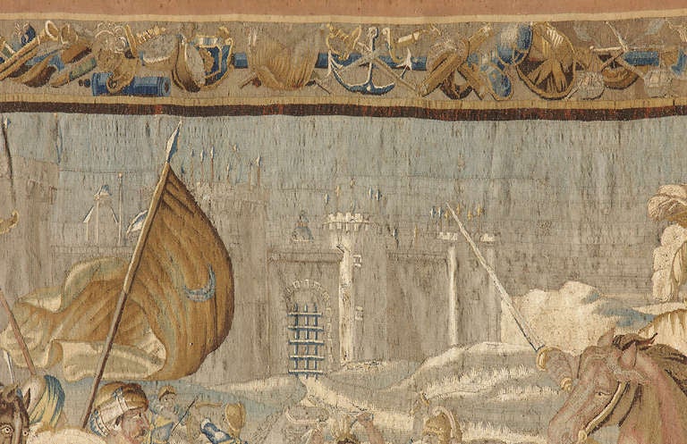 Groer flmischer Wandteppich aus dem 17. Jahrhundert mit dem Titel Battle over Jerusalem im Angebot 4