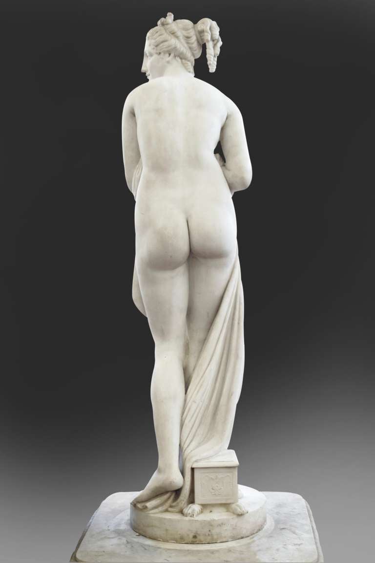 Italian 19th Century Life-Size Marble Figure of Venus Italica