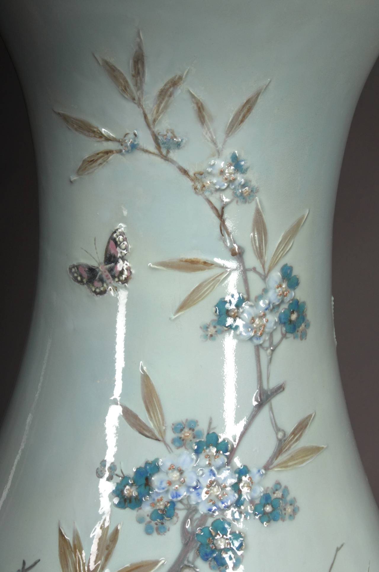 Porcelain A Monumental Sevres Pate-Sur-Pate porcelain Vase by Leopold-Jules-Joseph Gèly
