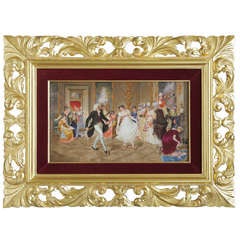 A Fine 19th Century K.P.M Plaque Depicting "The Dance Lesson". 5