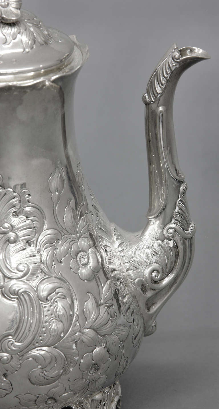 Servizio da tè in argento di William Forbes per Ball, Tompkins & Black in vendita 4