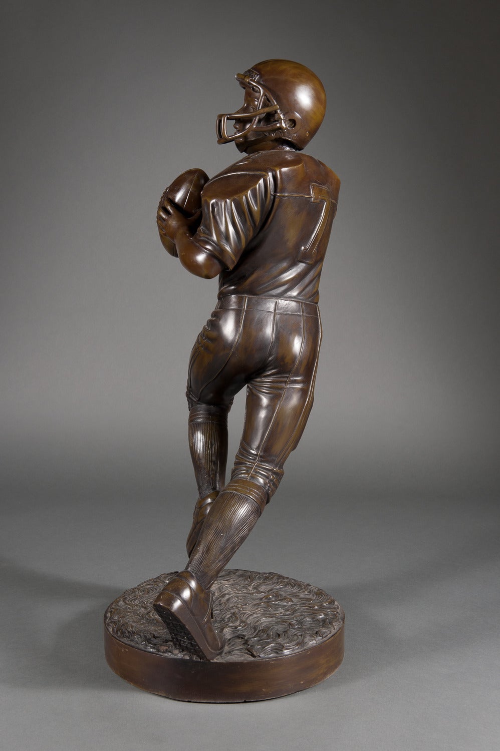 Contemporary Bronze Sculpture of a Young Football Player. 1