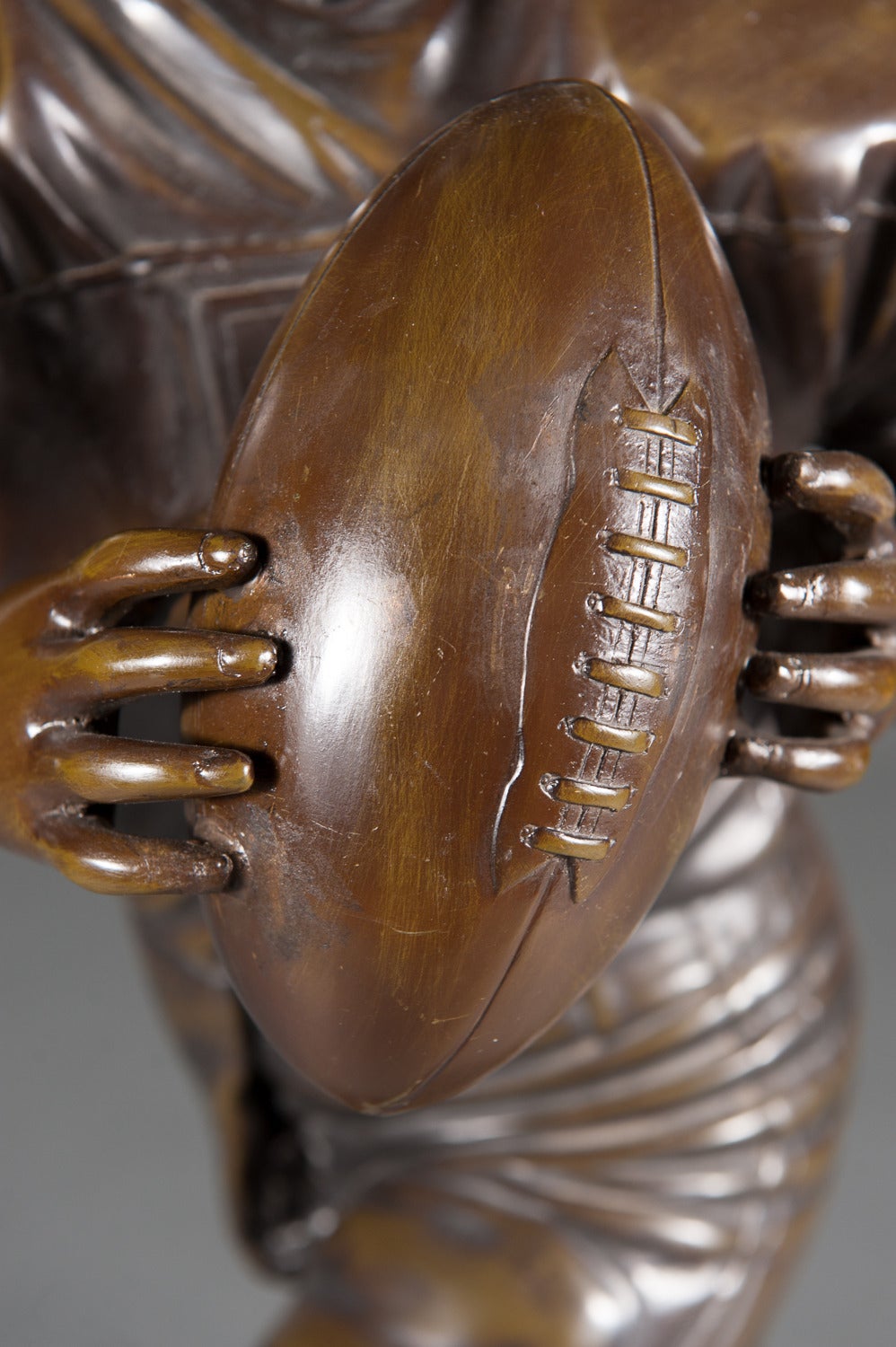 Contemporary Bronze Sculpture of a Young Football Player. 3