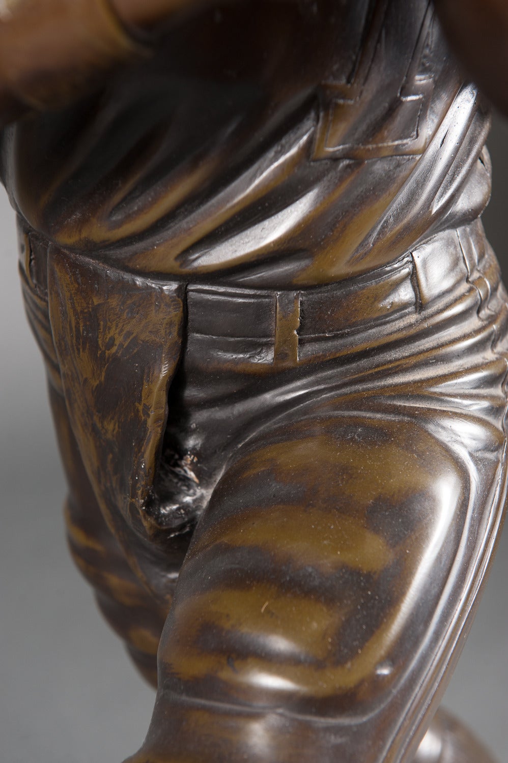 Contemporary Bronze Sculpture of a Young Football Player. 4