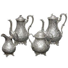 Servicio de té de plata de William Forbes para Ball, Tompkins & Black
