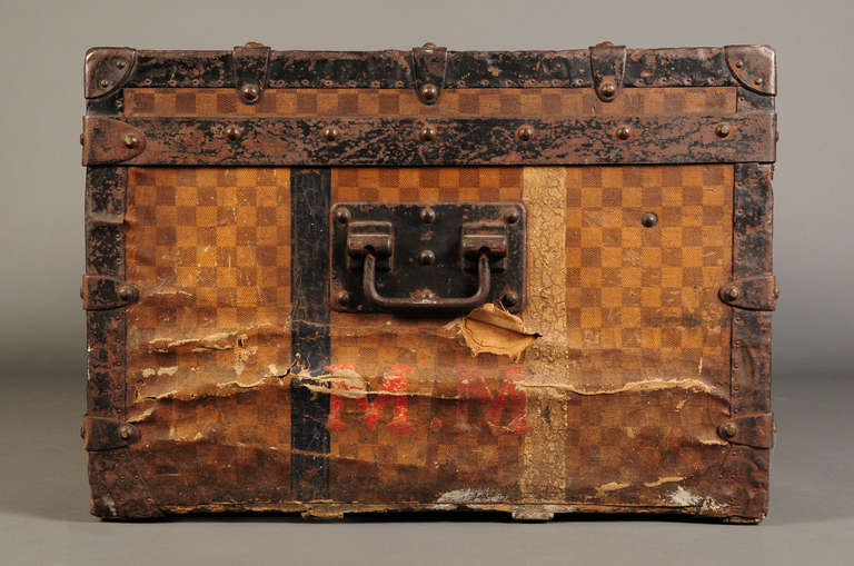 Louis Vuitton Damier Canvas Steamer Trunk. CIrca 1900 5