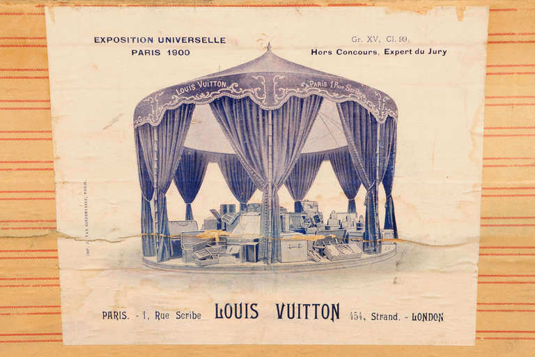 French Louis Vuitton Damier Canvas Steamer Trunk. CIrca 1900