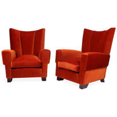 Pair of Maxime Old Comfortable 268 Armchairs