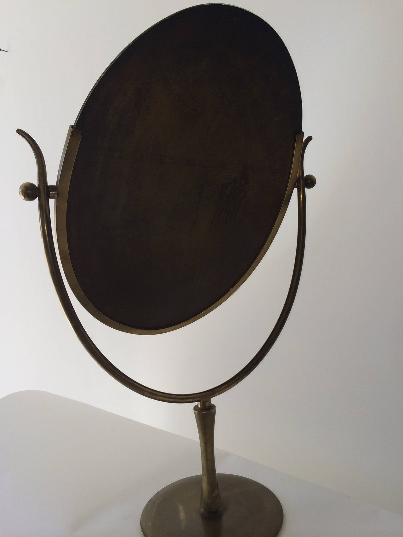 20th Century 1950s Bronze Table Mirror