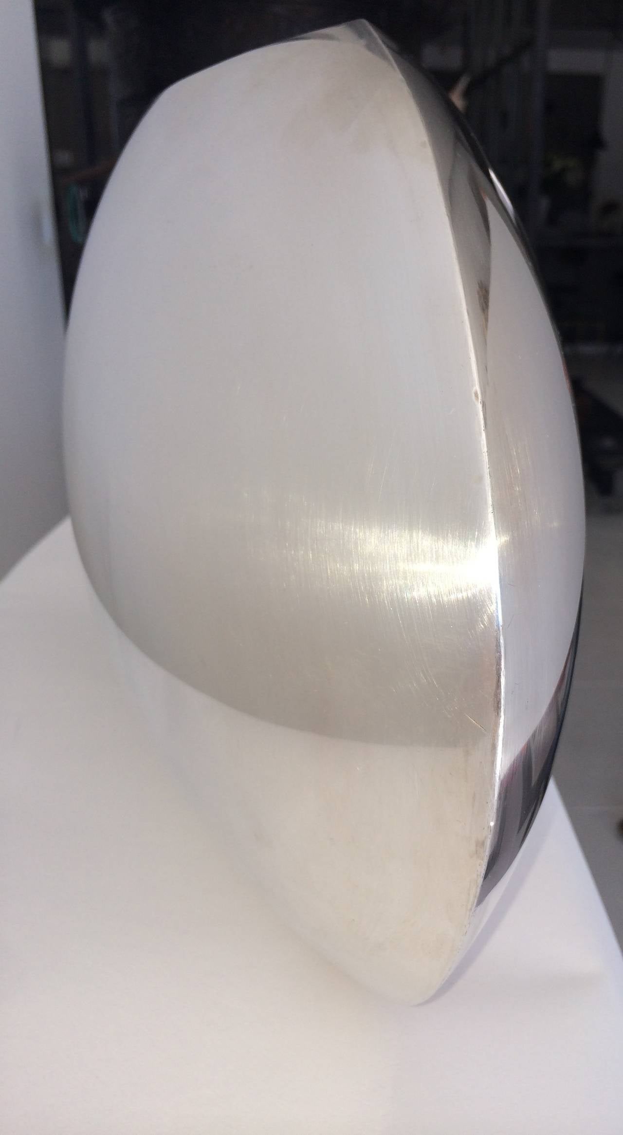Silver Plated Nickel Vase by Sabattini, 1970s In Excellent Condition In Los Angeles, CA