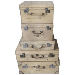 Set of Vintage Pigskin Luggage, 1950s 4