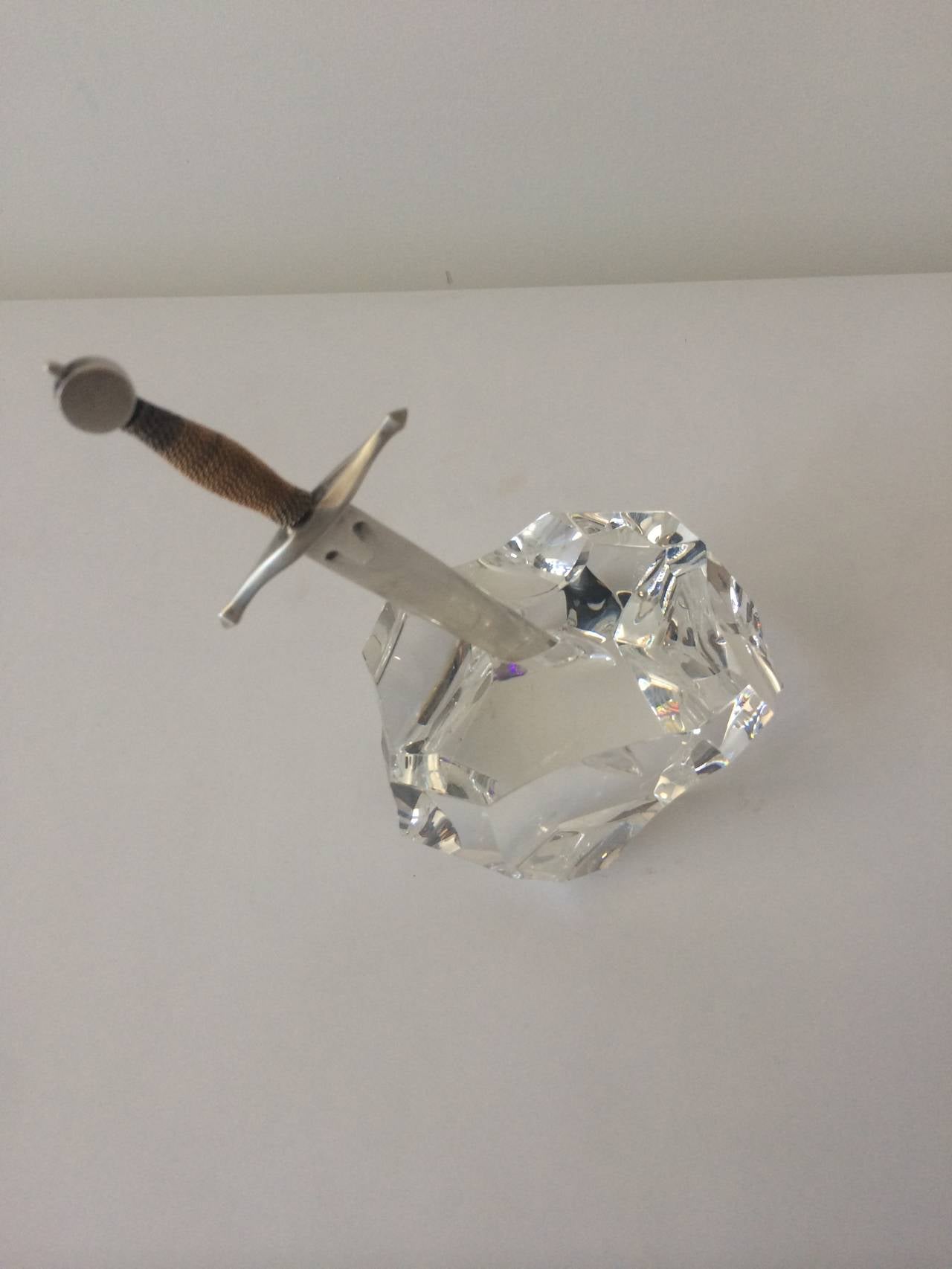 Steuben Silver and Glass Letter Opener and Paperweight 2