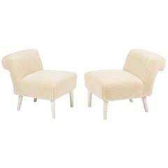 Pair of "Unicorn" Leg Elbow Chairs by William Haines