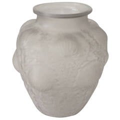 Rene Lalique Molded Glass Vase
