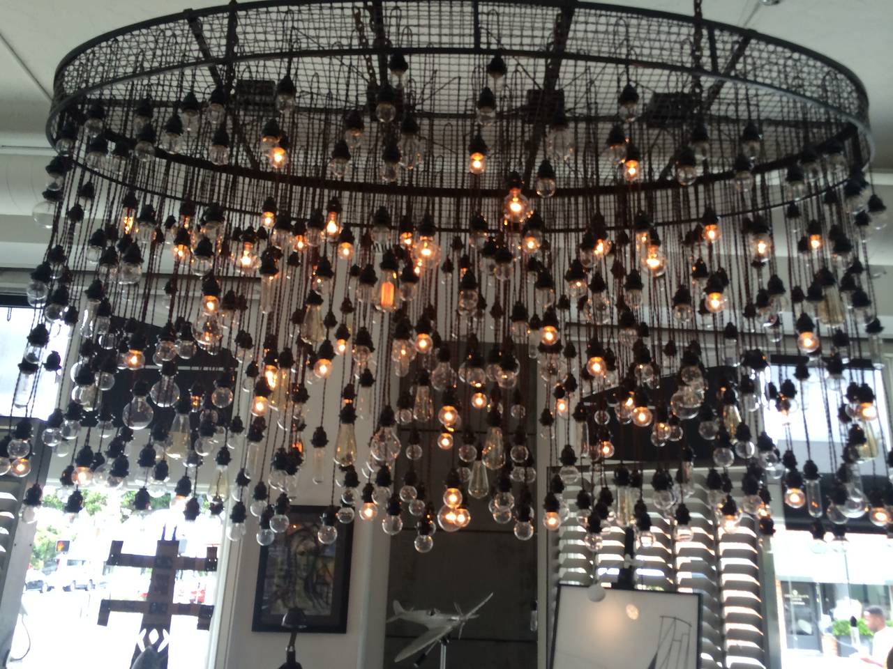large industrial chandelier