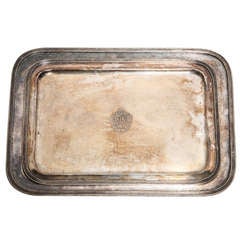Pair of Silver Plated Trays from the Plaza Hotel
