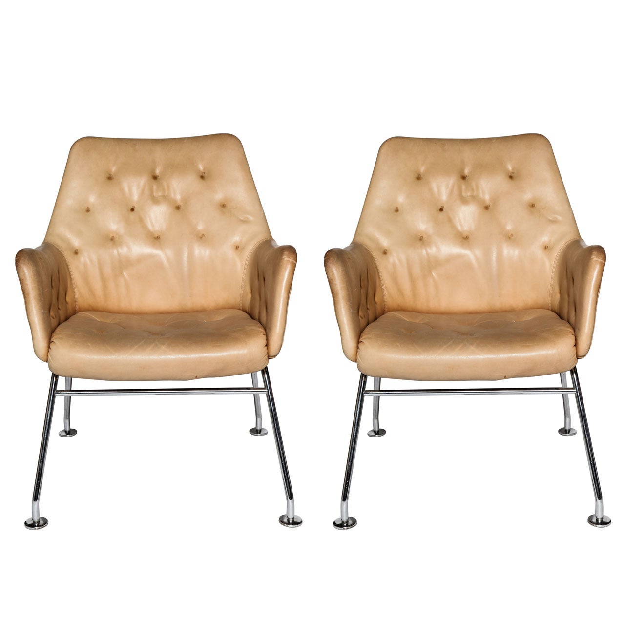 Pair of Scandinavian Dux Chairs For Sale
