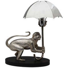 The Silver Monkey Table Lamp
