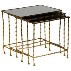 Maison Baguès Opaline Glass Nesting Tables