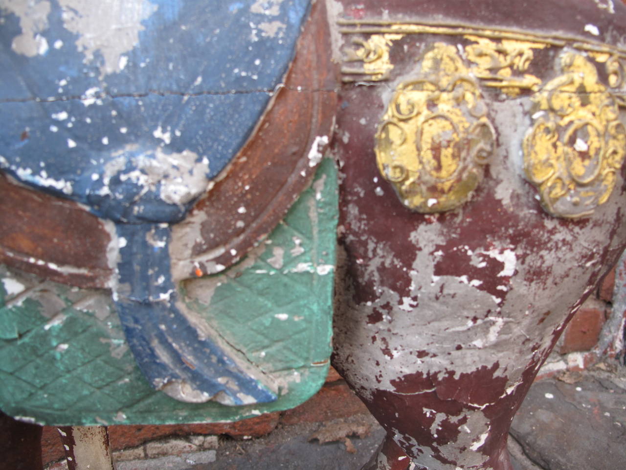 Pair of Carved Polychromed Horses in the Manner of the Tang Dynasty 4