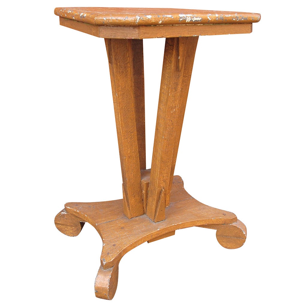 Deco Painted Wood End Table