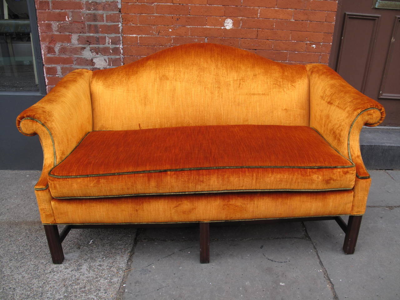 Panne Velvet Upholstered Sofa