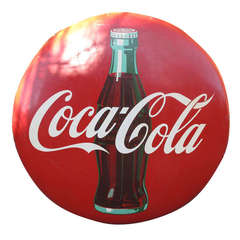 Vintage Coca-Cola Button Sign
