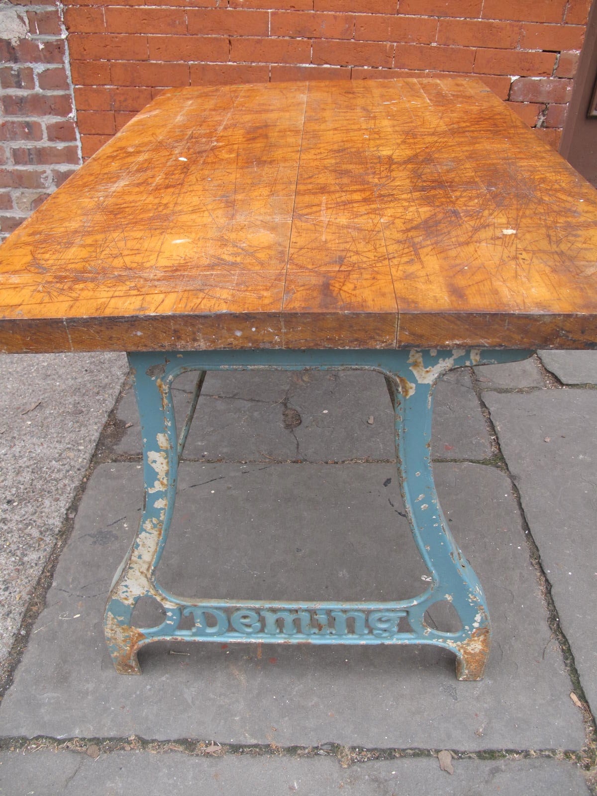 Deming Cast Iron Table In Good Condition For Sale In Brooklyn, NY