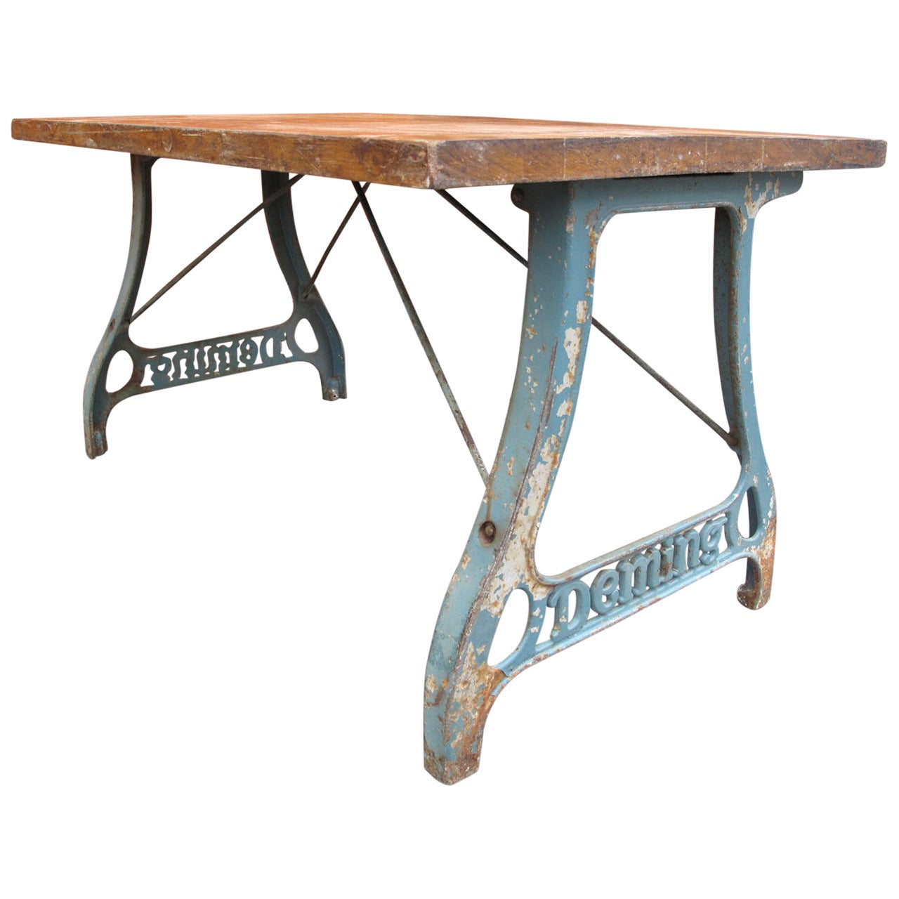 Deming Cast Iron Table For Sale
