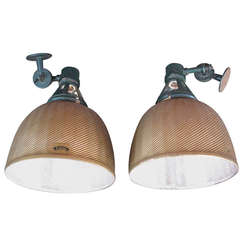 Pair of Mercury Glass X-Ray Lights