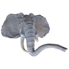 Handmade Paper Mâché Elephant Head