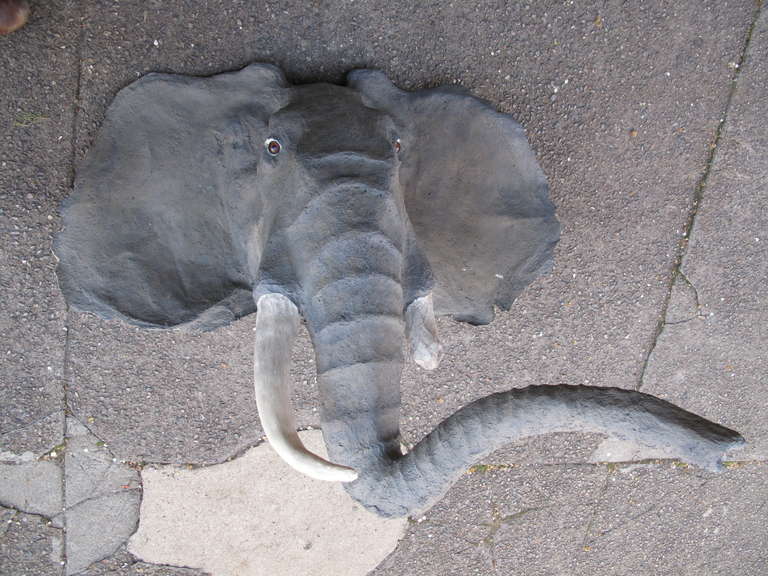 Handmade Paper Mâché Elephant Head