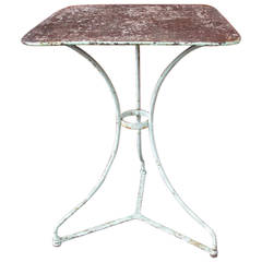 Painted Metal Garden Table Antique Painted Metal Garden Table