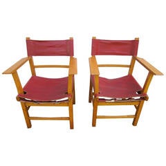 Pair of Mid Century Safari Chairs