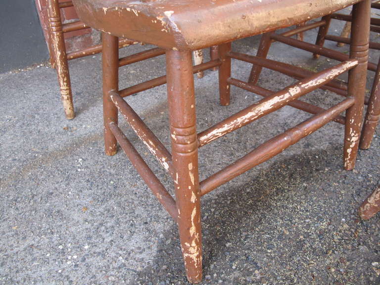 Set of Eight Spindle Back Windsor Style Chairs 2