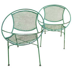 Pair of Green Salterini Radar Chairs