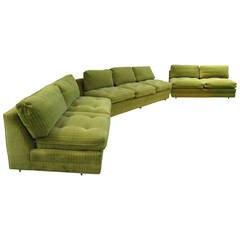 Henredon Three-Piece Velvet Sofa