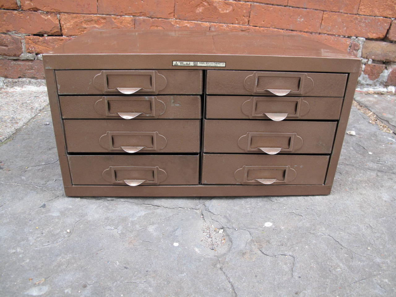 Bronze Hue Metal Toolbox by Model Box & Cabinet Co. In Good Condition In Brooklyn, NY
