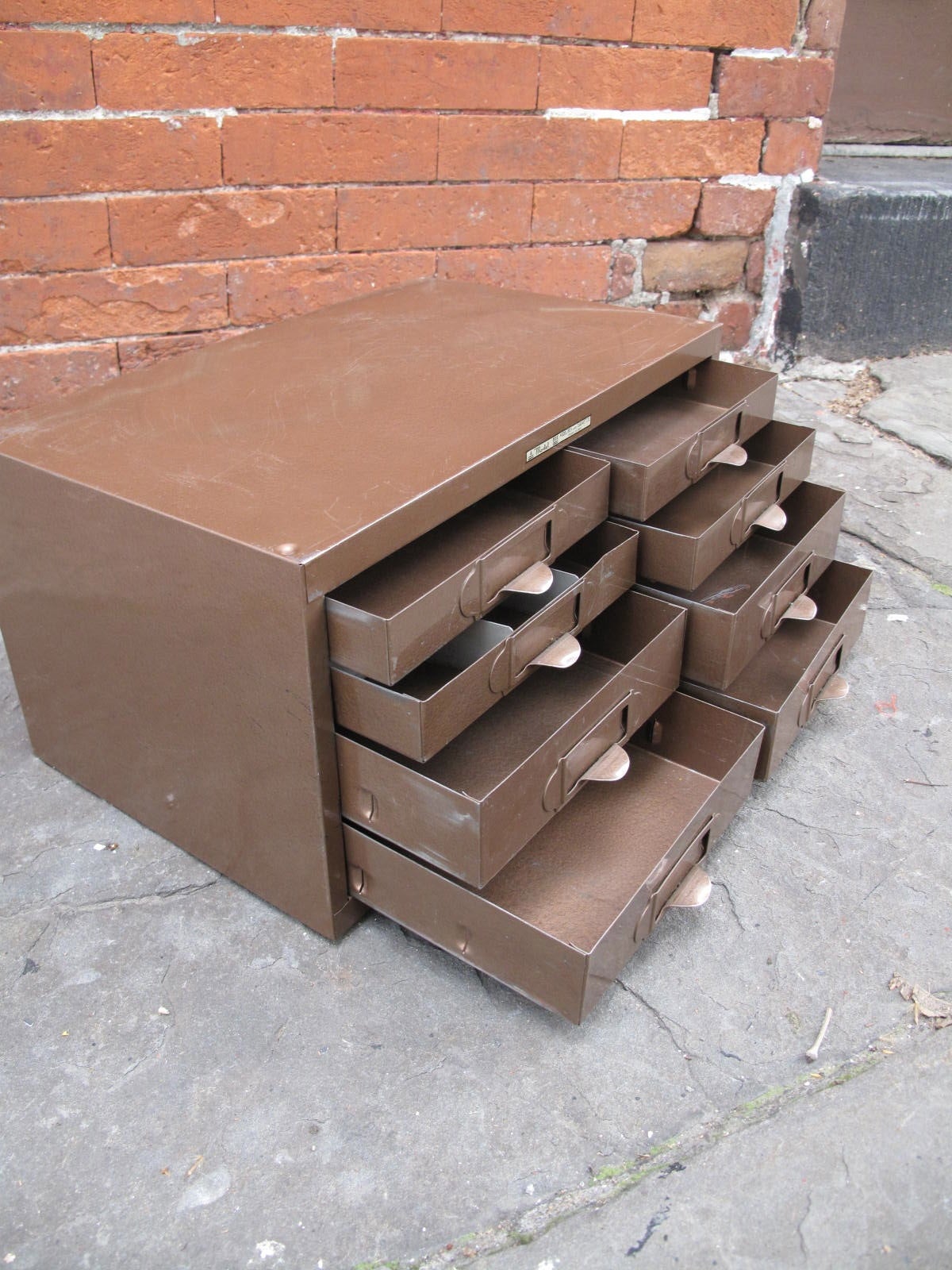 Industrial Bronze Hue Metal Toolbox by Model Box & Cabinet Co.