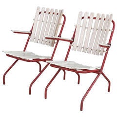 Pair of Folding French Garden Chairs