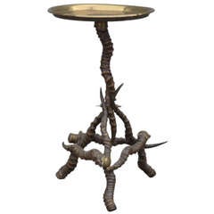 Antique Hunting Trophy Candle Stand
