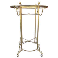 Vintage Ornate Brass Clothing Rack Rounder