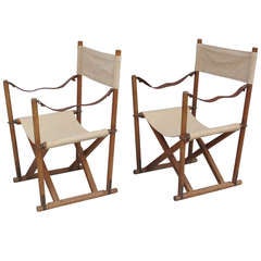 Pair of Folding Chairs, Mogens Koch, Denmark