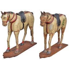Pair of 19th Century Indian Procession Horses