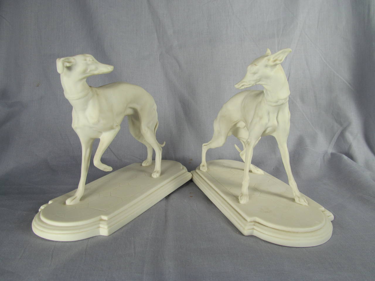 Pair of Porcelain Boehm Whippets 1