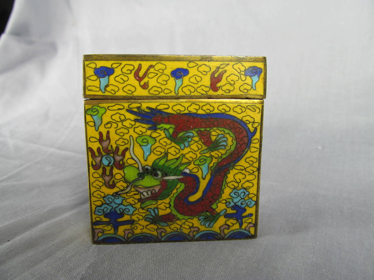 Cloisonné Dragon Cigarette Box 1