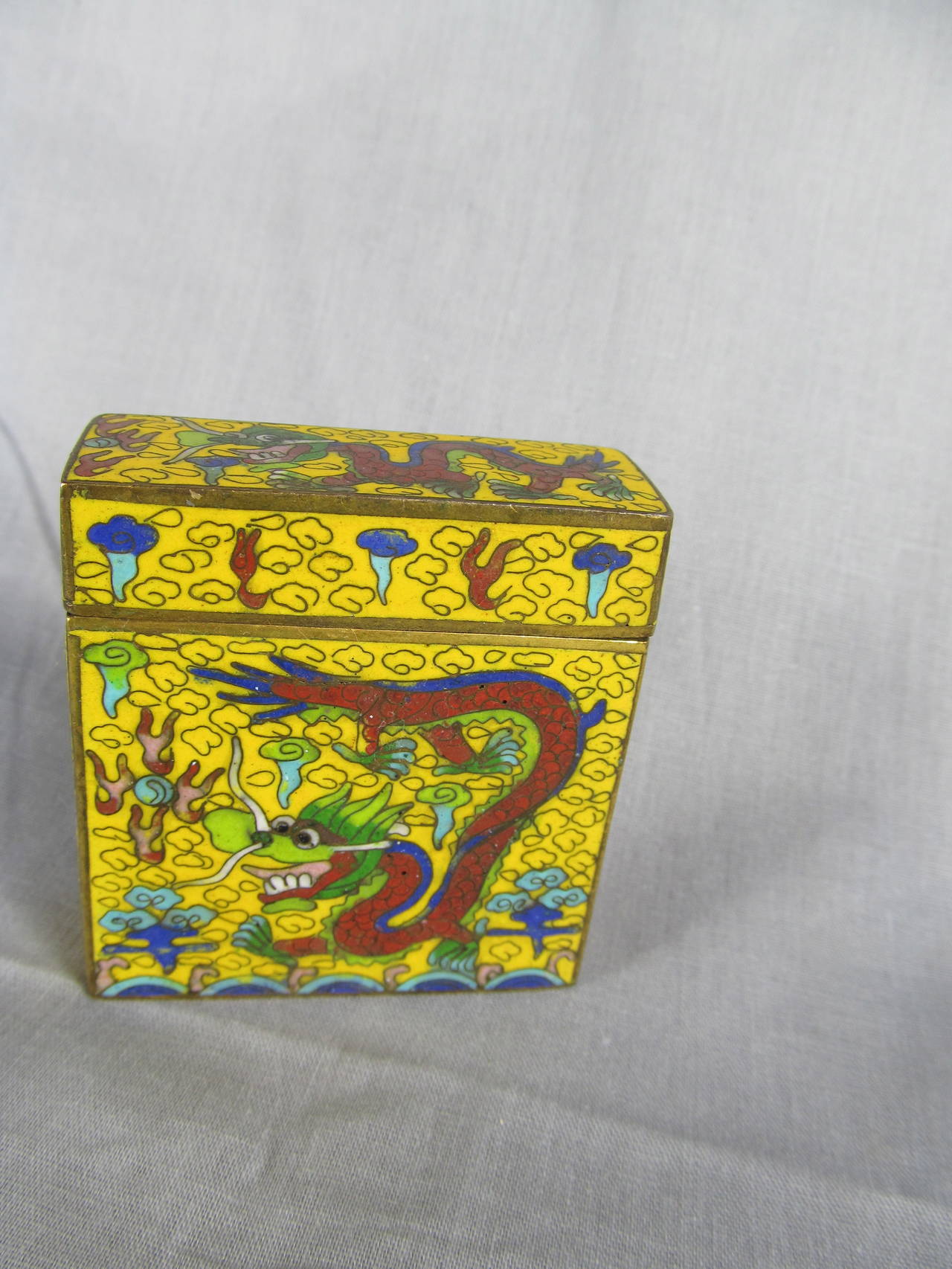 Cloissoné Cloisonné Dragon Cigarette Box