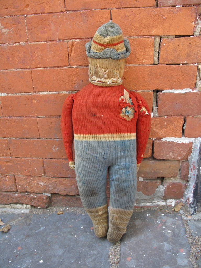 American Folk Art Knitted Rag Doll