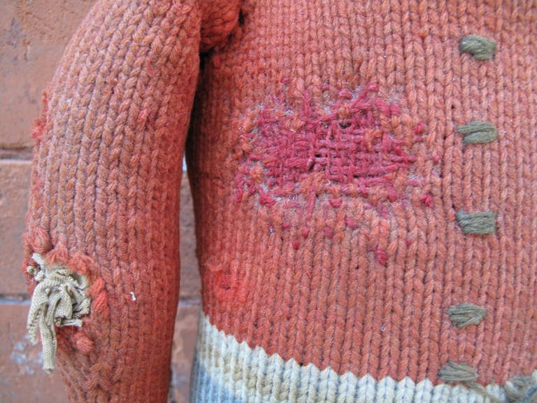 Folk Art Knitted Rag Doll 1