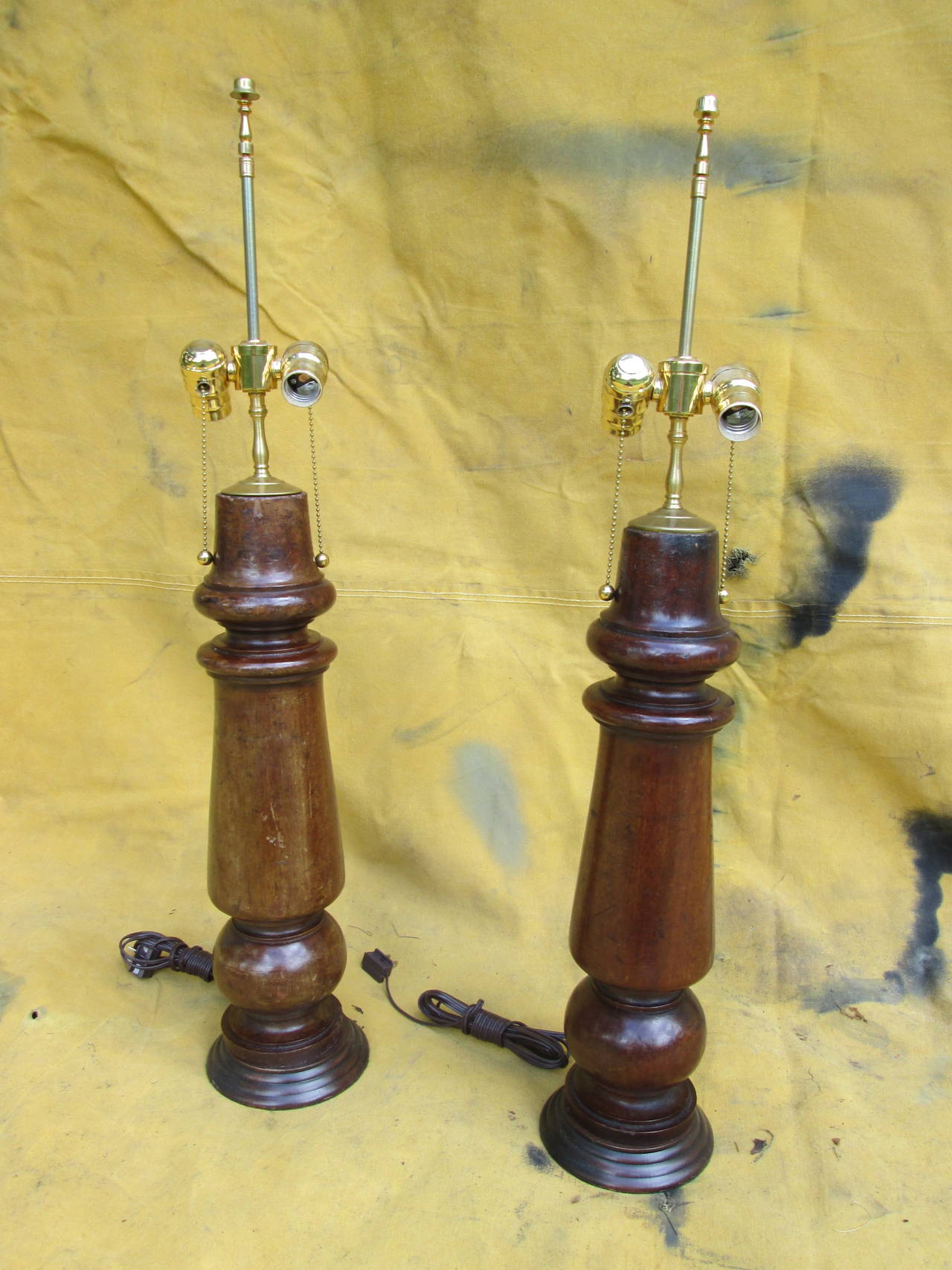 Pair of Piano Legs Converted to Lamps